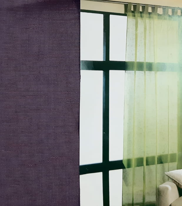 1 Visillo berenjena presillas