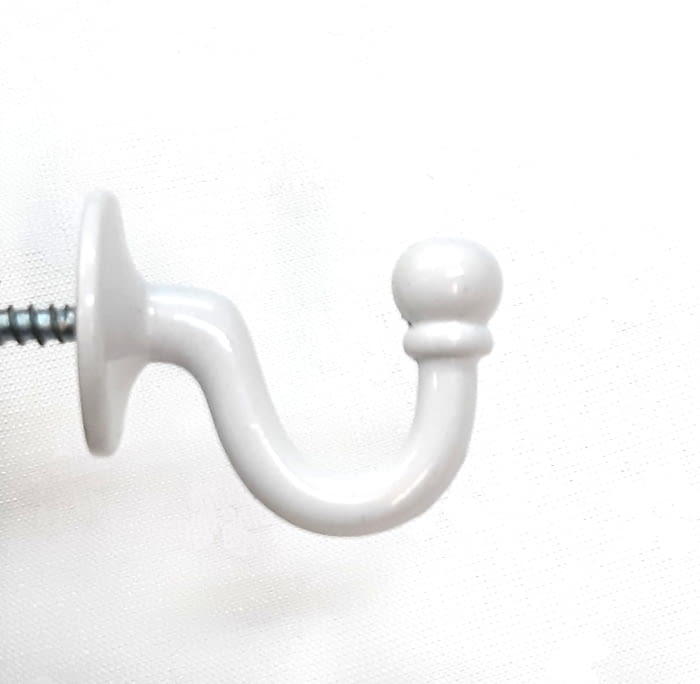 Alzapaño metal blanco 4 cm