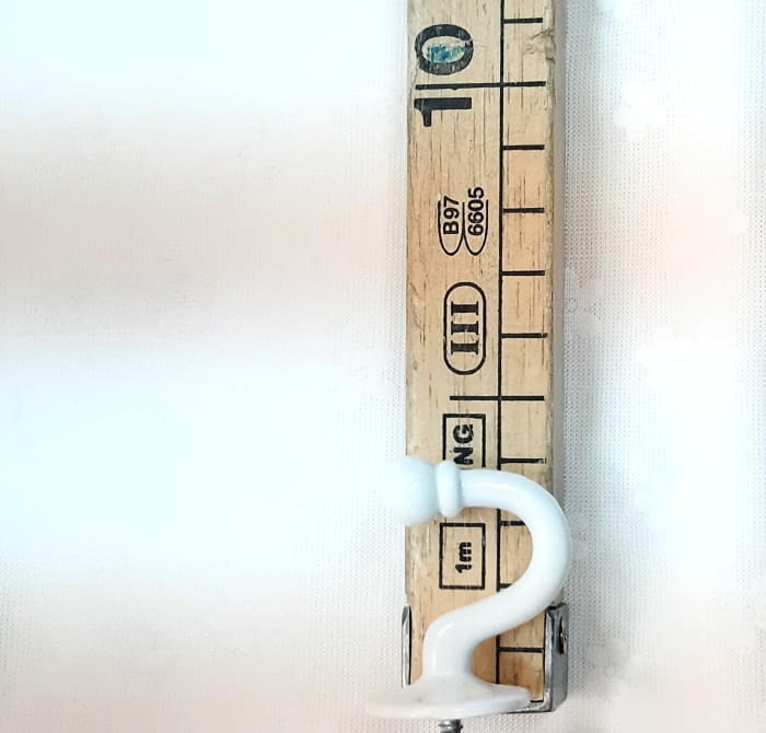 Alzapaño metal blanco 4 cm - 2