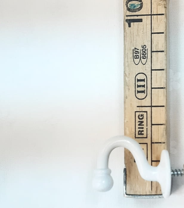 Alzapaño metal blanco 4 cm - 3