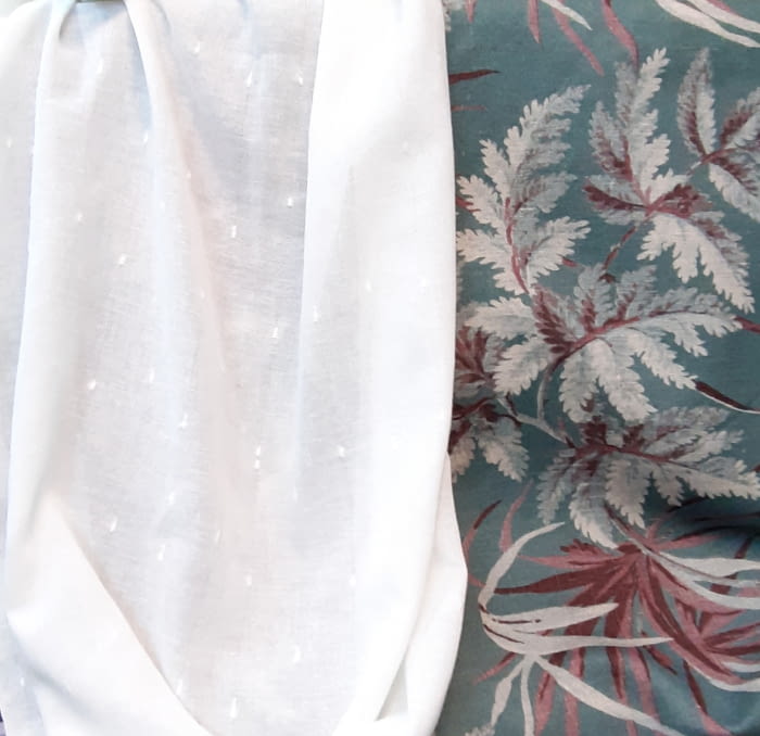 Tela visillo lino topitos 300 - 1