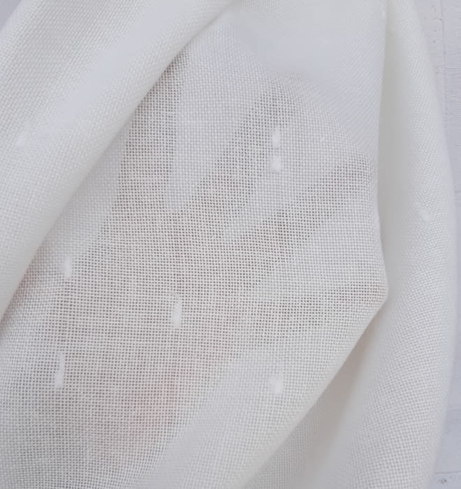 Tela visillo lino topitos 300 - 5