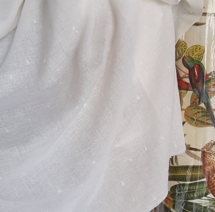 Tela visillo lino topitos 300 - 6