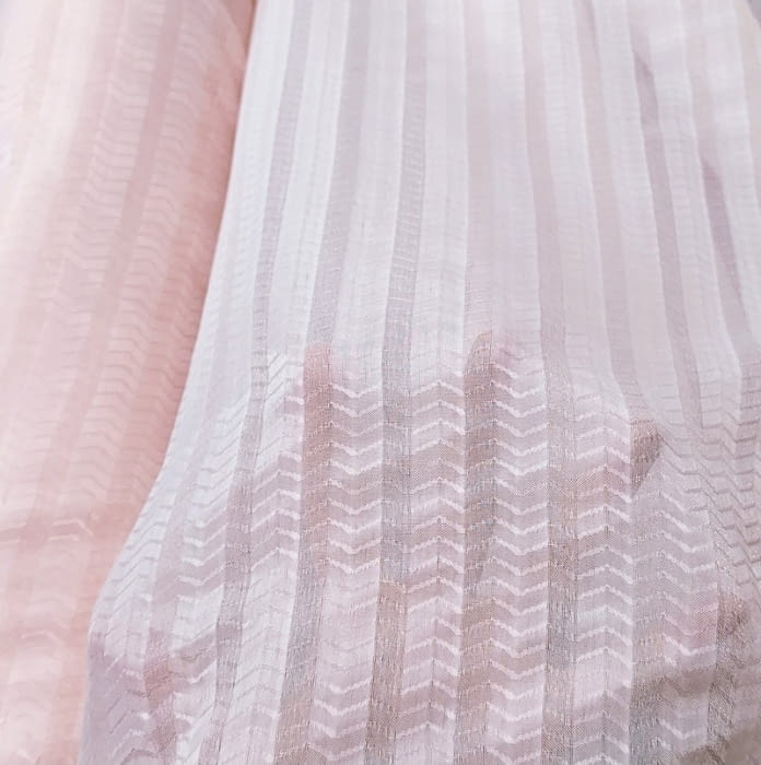 Tela visillo rosa bebé brillo 280 - 2