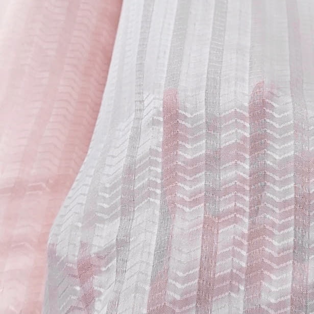Tela visillo rosa bebé brillo 280 - 3