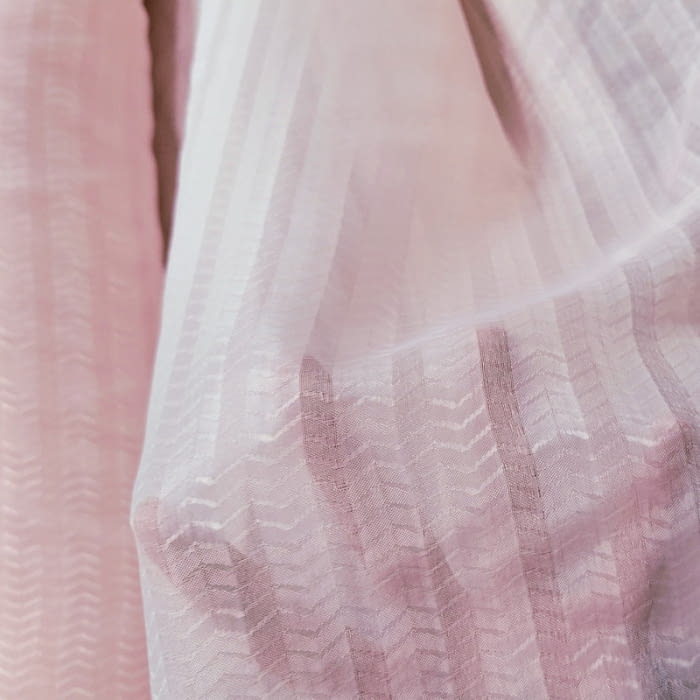 Tela visillo rosa bebé brillo 280 - 4