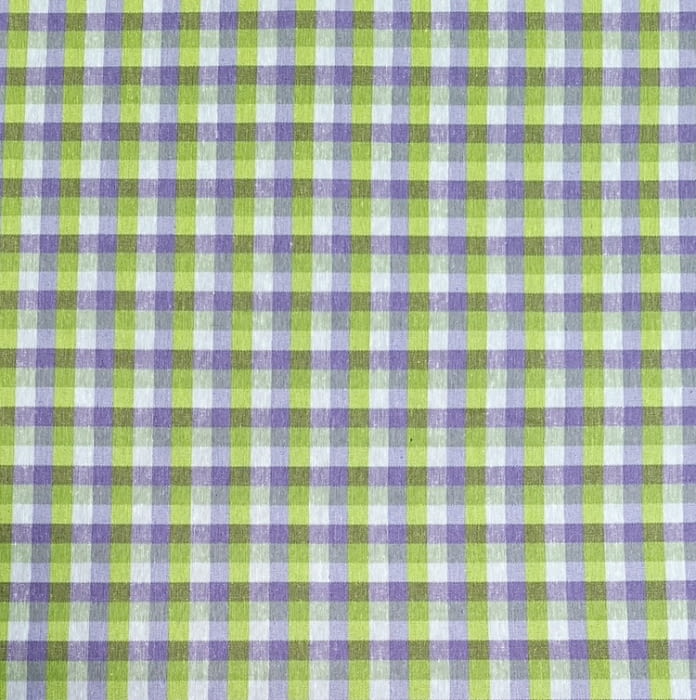 Tela resinada cuadros verde lila 160 - 2