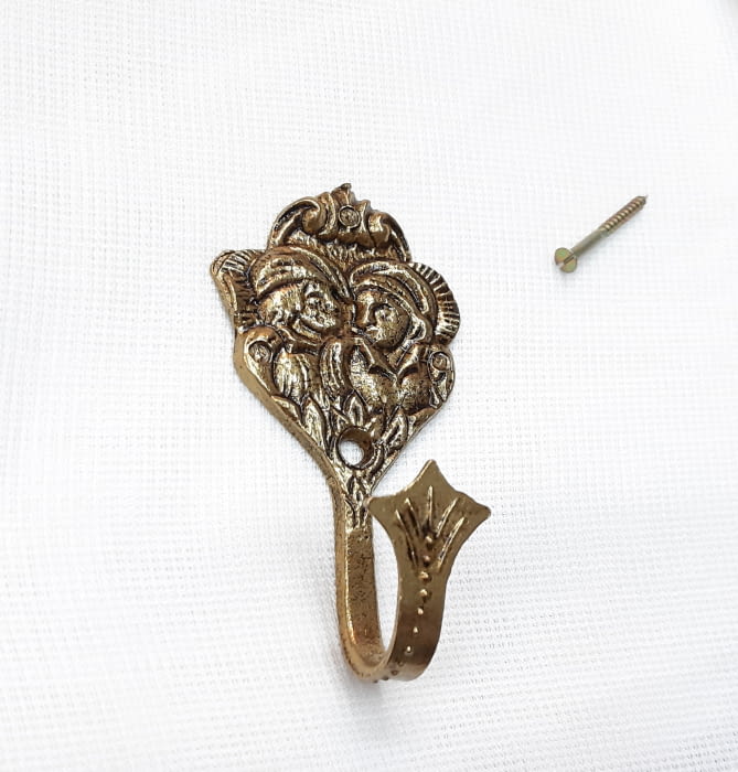 Alzapaños Amantes de Teruel dorados 8,5 cm