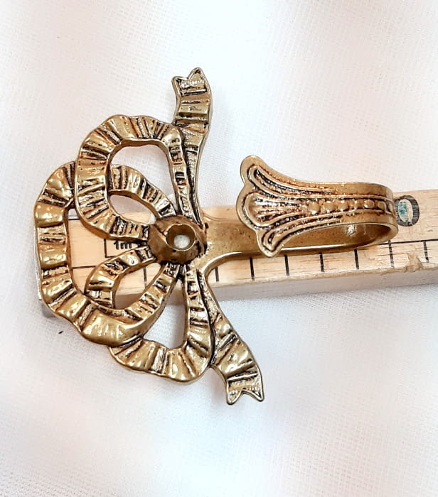 Alzapaño lazo dorado 10 cm - 1