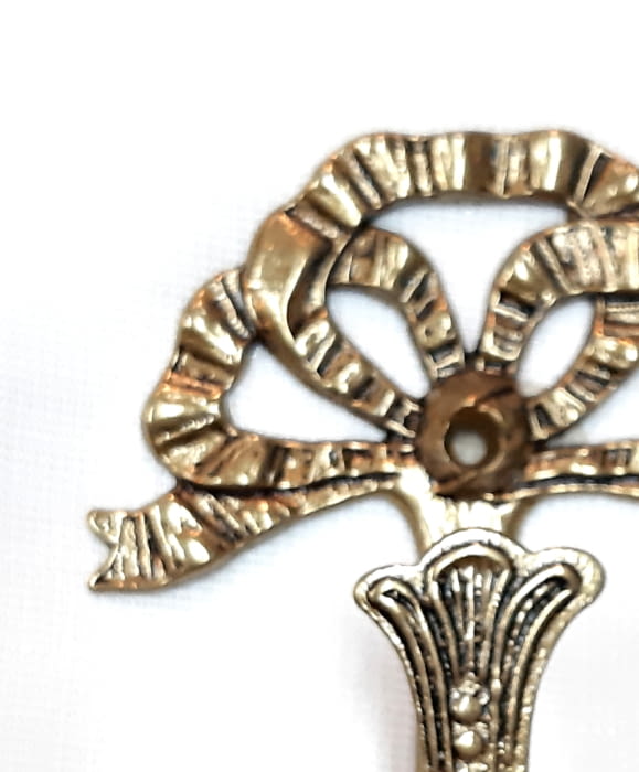 Alzapaño lazo dorado 10 cm - 2