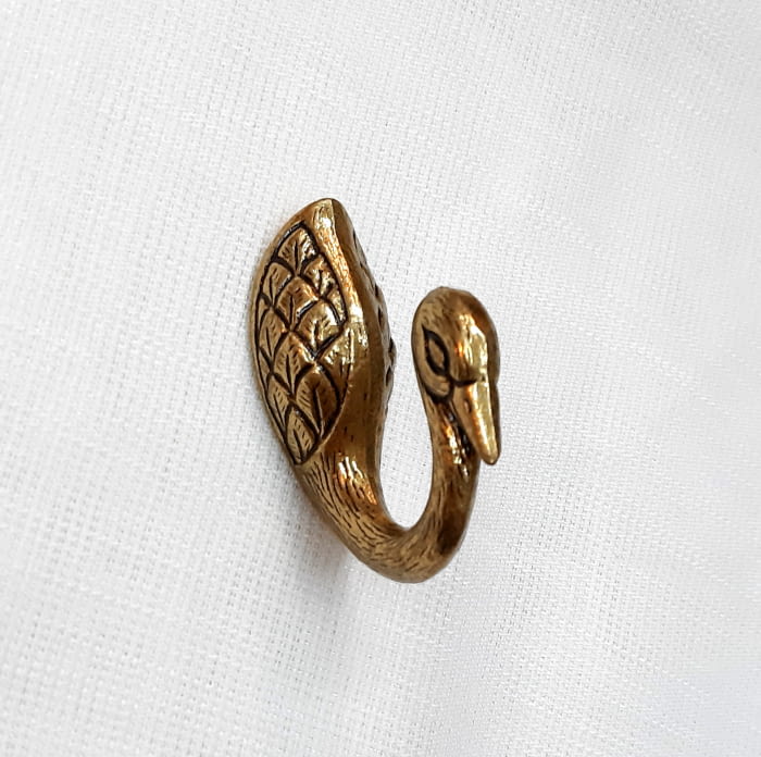 Alzapaño dorado pato 4,5 cm - 2