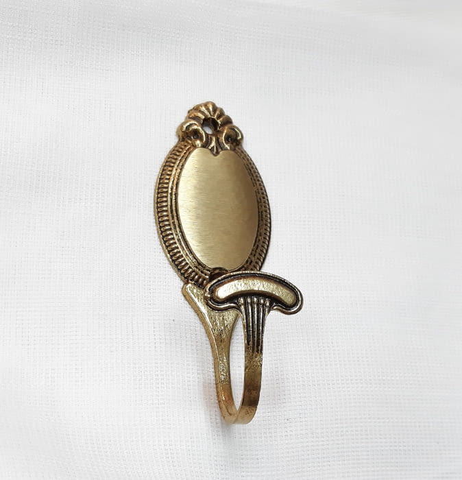 Alzapaño dorado rosetón 12,00 cm