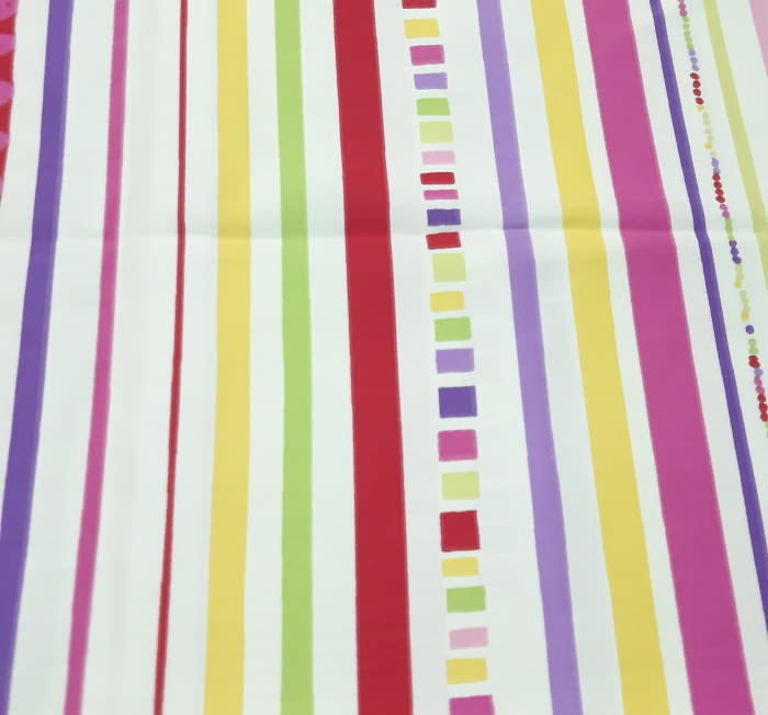 Tela rayas multicolor 80 x 280 cm - 1