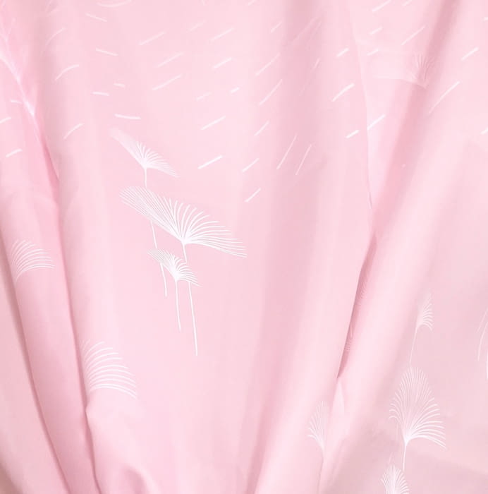 Cortina baño palmitos rosa 145 x 180 - 1