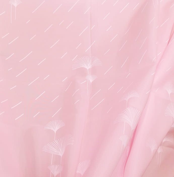 Cortina baño palmitos rosa 145 x 180 - 2