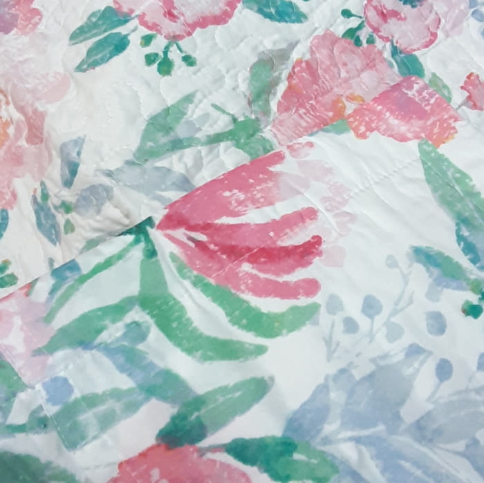 Colcha bouti flor acuarela. Cama 90 y 135 - 3