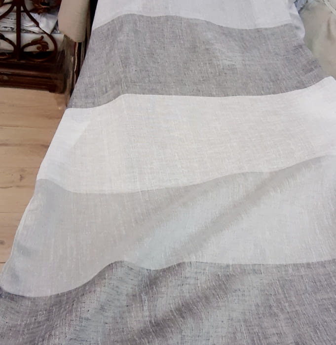 Tela visillo franjas grises 300 - 1