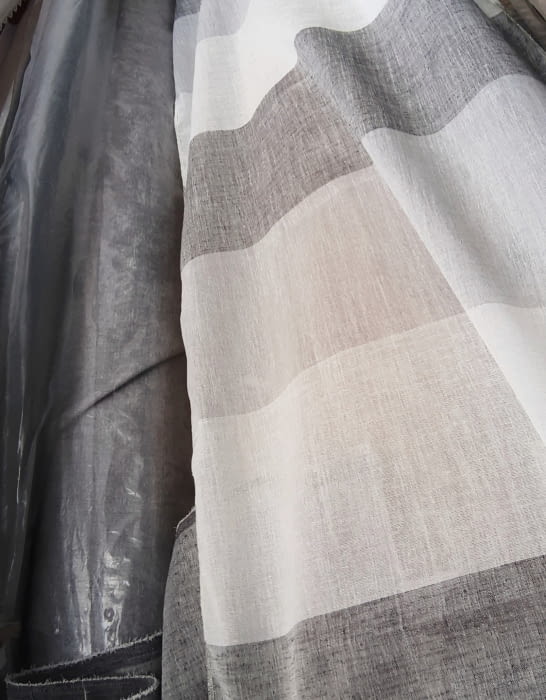 Tela visillo franjas grises 300 - 2