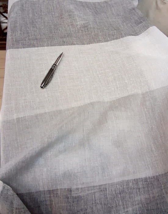 Tela visillo franjas grises 300 - 3