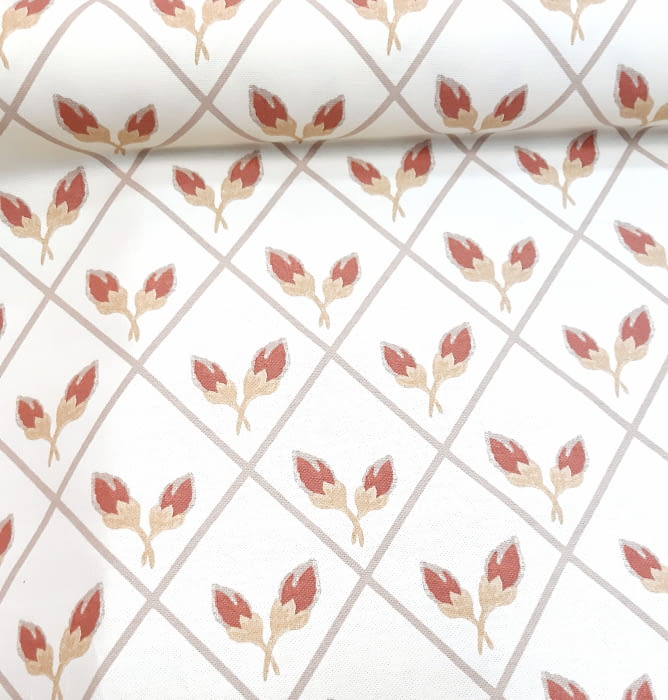 Tela flor rombo caldero 160