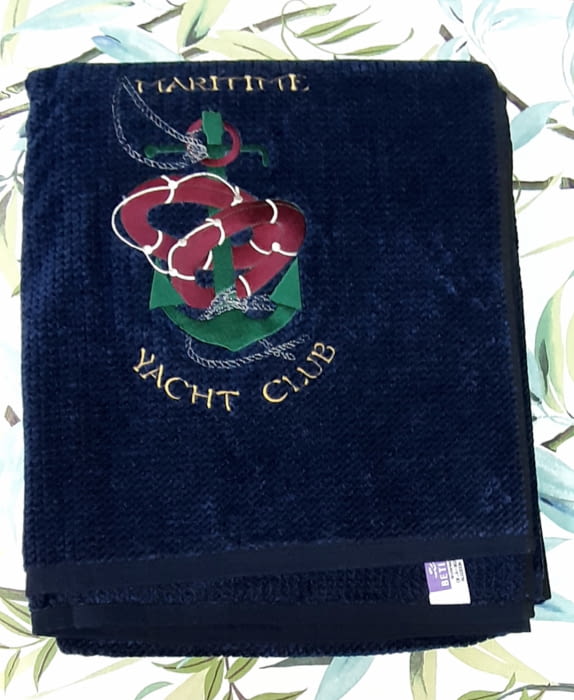 Toalla playa azul marino calidad extra - 3