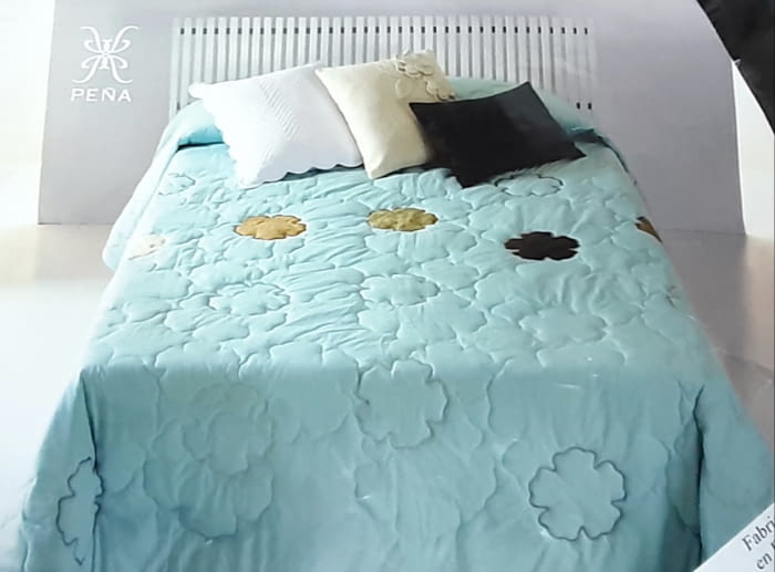 Colcha Butí edredón turquesa 190 x 260