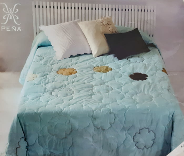 Colcha Butí edredón turquesa 190 x 260 - 2