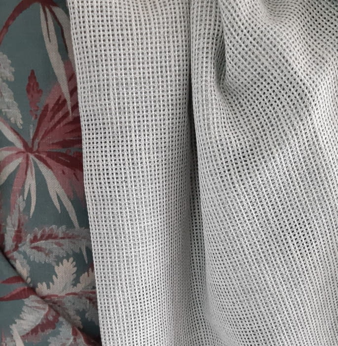 Tela visillo malla gris 300 - 1