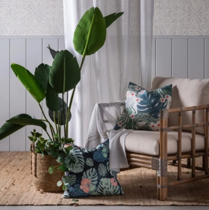 Cojines hojas selva 45 x 45