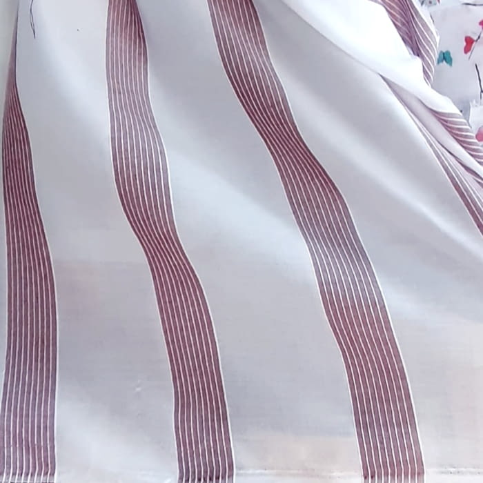 SÚPER OFERTA!!! Tela visillo rayas granates 300 - 1