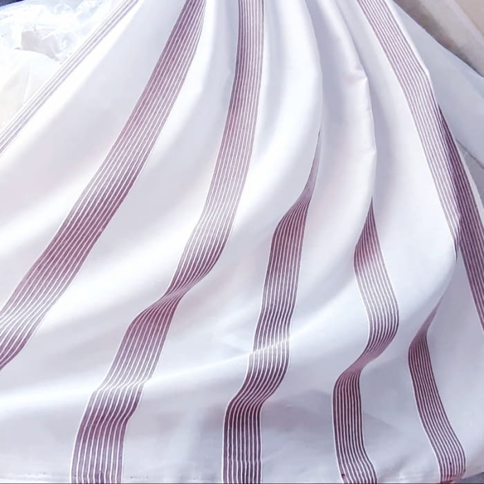 SÚPER OFERTA!!! Tela visillo rayas granates 300 - 2