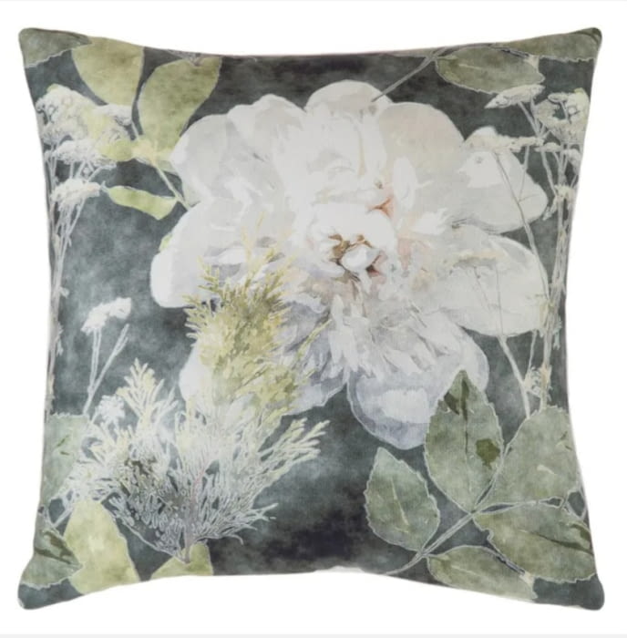 Cojines flores azul y gris 45 x 45