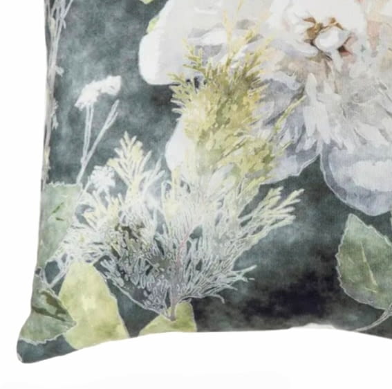 Cojines flores azul y gris 45 x 45 - 3