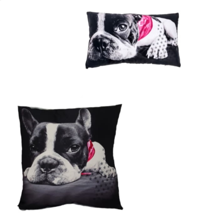 Cojines Bulldog fuxia