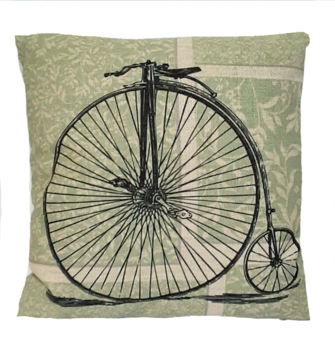 Cojines verdes bicicleta 45 x 45