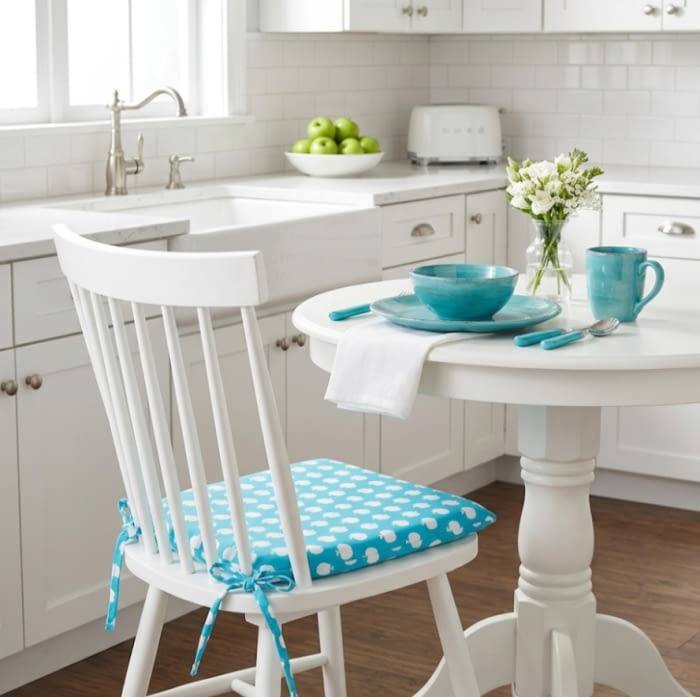 Cojines silla cocina turquesa 40 x 40