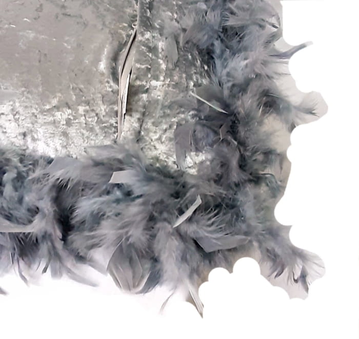 Cojines grises plumas 40 x 40 - 1