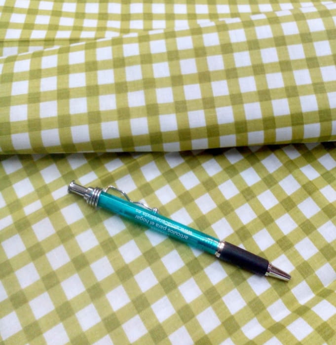 Tela cuadros verde 2,80 m.!!