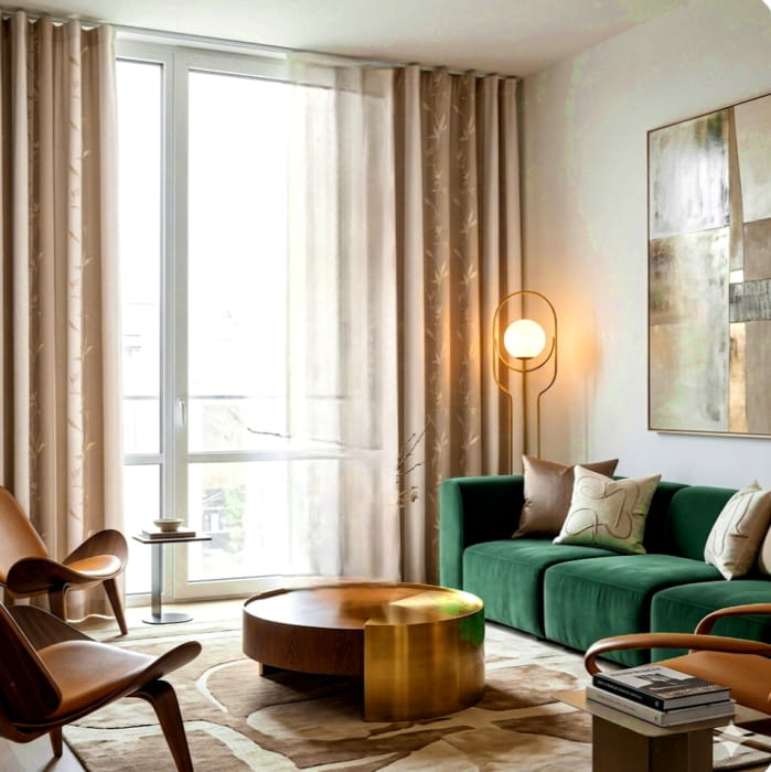 Tela rayas hojas serigrafiada doradas 150 - 5