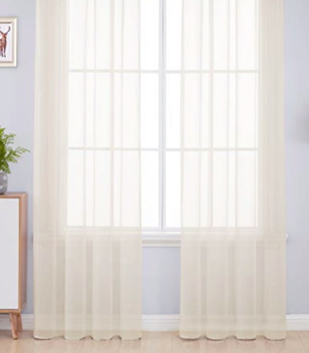 Tela visillo voile beige