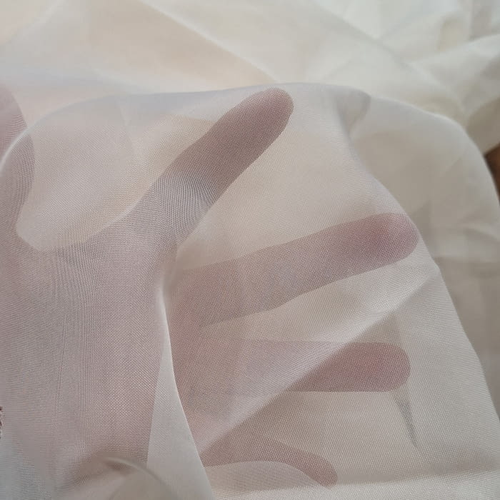 Tela visillo voile beige - 1