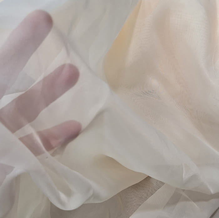 Tela visillo voile beige - 3