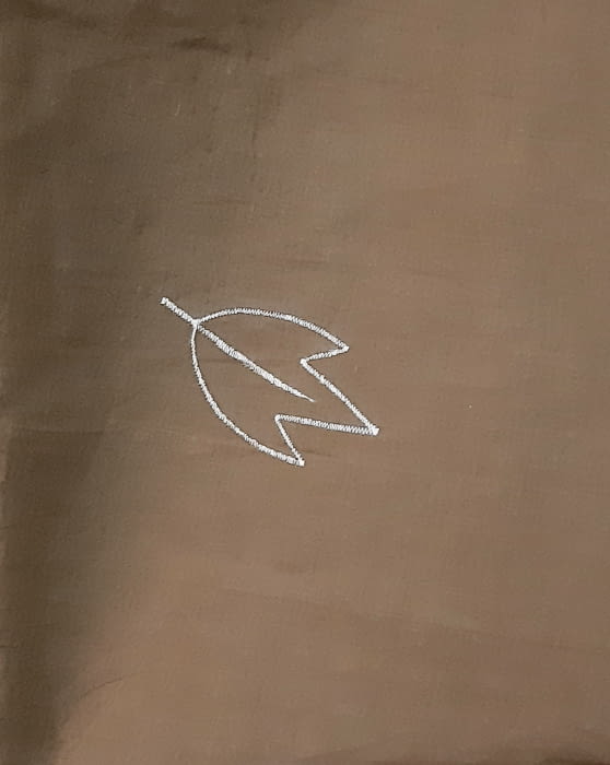 Visillos bordado marrón presillas - 4