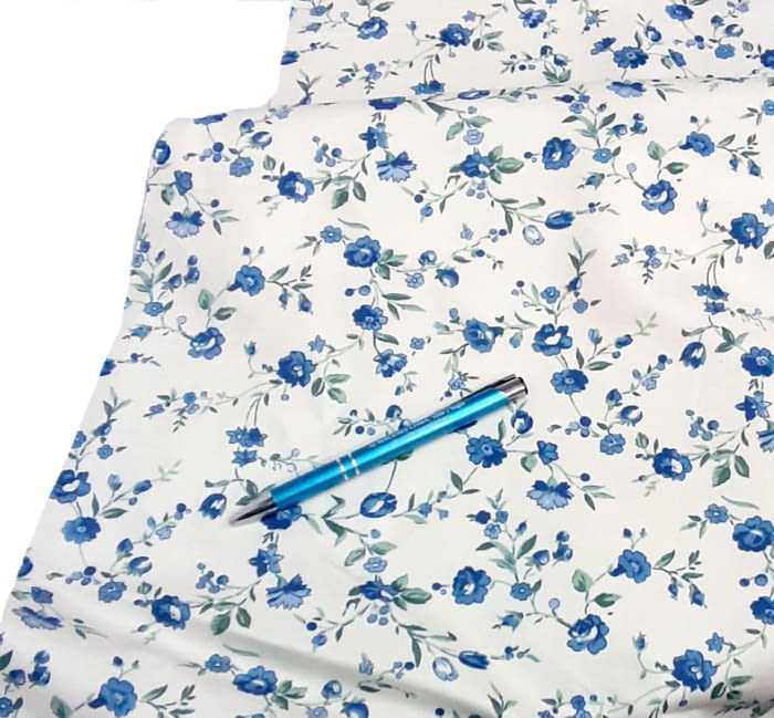 Tela florecitas azules 140 - 1