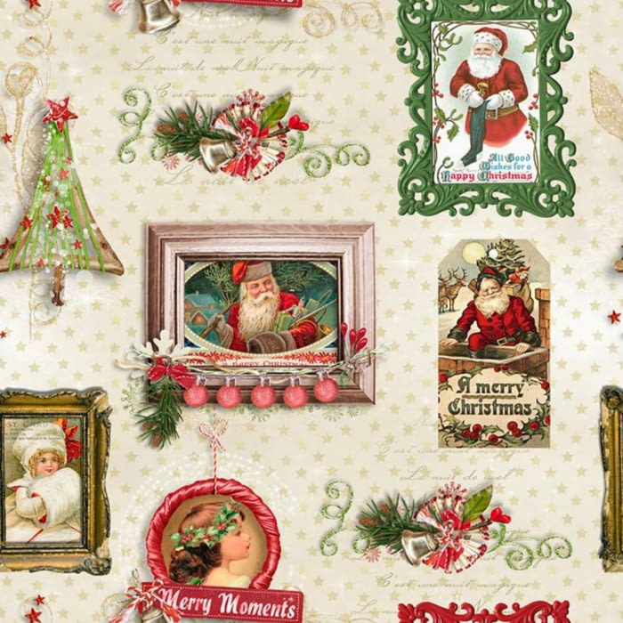 Tela loneta Navidad Papá Noel 280