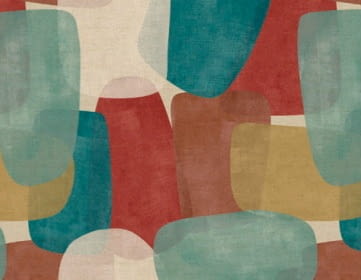 Tela abstracta roja y verde 280 - 1