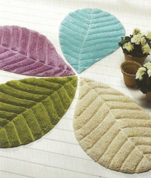 Alfombra Hojas turquesa 50 x 80 - 3