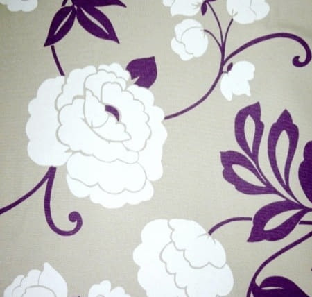 Tela Cretona flores moradas 280 - 3