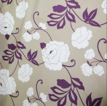 Tela Cretona flores moradas 280 - 4