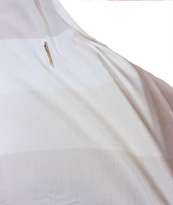 Visillo franjas beige trama saco 300 - 3